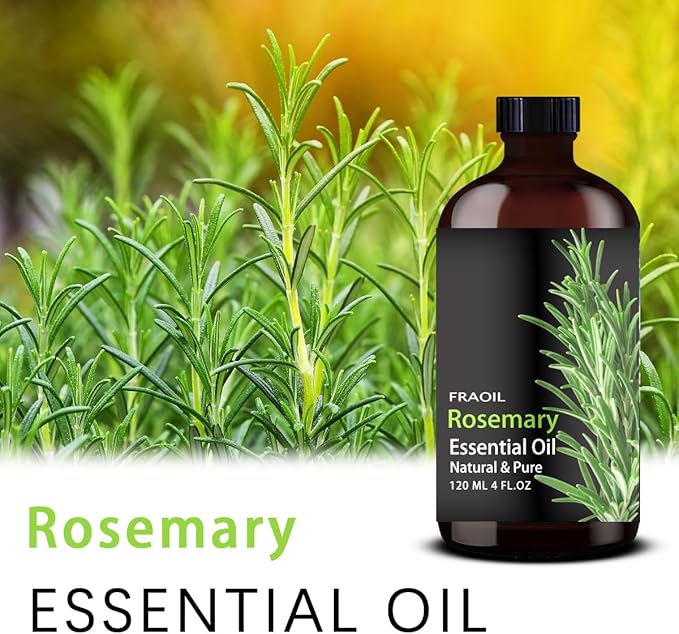 Rosemary Essential Oil, Rosemary Oil 4 Fl Oz 120ML for Diffuser Humidifier Yoga Cleaning DIY Candle Soap Making Perfume Gift Essential Oils