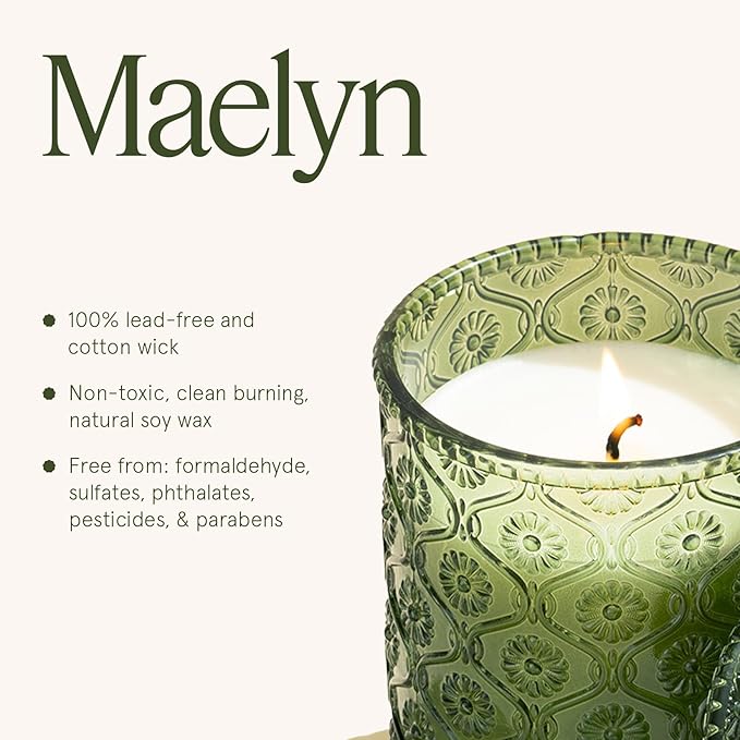 LA JOLIE MUSE Christmas Candles | Pine & Pomegranate Candle | Lemon, Pomegranate & Pine | 6 oz Natural Soy Wax | 40 Hours Clean Burn | Gift-Ready for Hosts, Gatherings | Elegant Home Décor