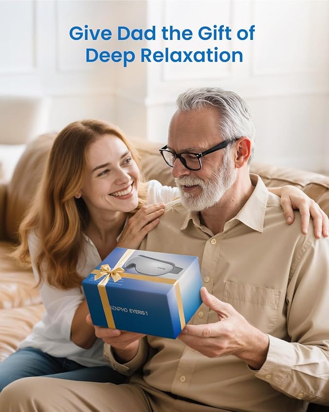 RENPHO Eye Massager with Heat, Valentines Day Gifts for Her Him Birthday Gifts for Women Mom, FSA Eligible HSA Eye Mask for Migraine,Sleep Mask for Dry Eyes Relax, Reduce Strain for Men Dad Eyeris 1
