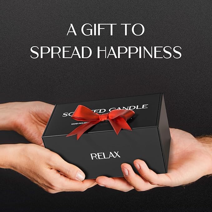 Scented Candles for Men, Soy Candles for Home Scented, Candle Gifts for Men, 2 Pack Aromatherapy Candle Gift Set for Relaxing, Stress Relief & Home Decor
