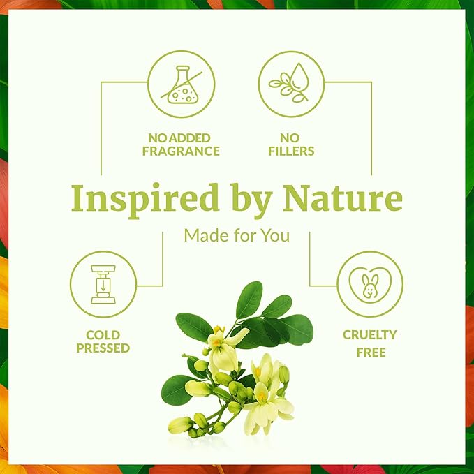 SVA Moringa Seed Oil - 4 Fl Oz – 100% Natural Cold Pressed Moringa Oil - for Face, Skin Care, Hair Care, Scalp Massage & Body Massage – Carrier Oil with Dropper