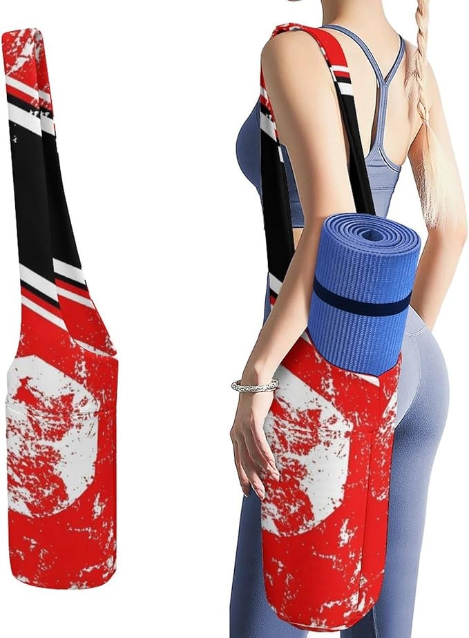Aiyoolee Yoga Mat Bags, Large Tote Yoga Mat Carrier Holder with Water Bottle Pocket, Adjustable Shoulder Strap Storage Bag