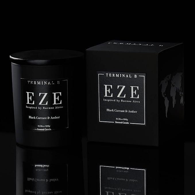 Luxury Candle | EZE - Black Currant & Amber | Inspired by Buenos Aires | Hand-Poured in Los Angeles | 10.58 oz, 60+ Hour Burn Time
