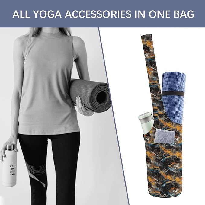 KKdskkds Fresh AvocadoYoga Mat Bag Large Opening Long Tote Yoga Mat with Pocket Fit Most Size Mats