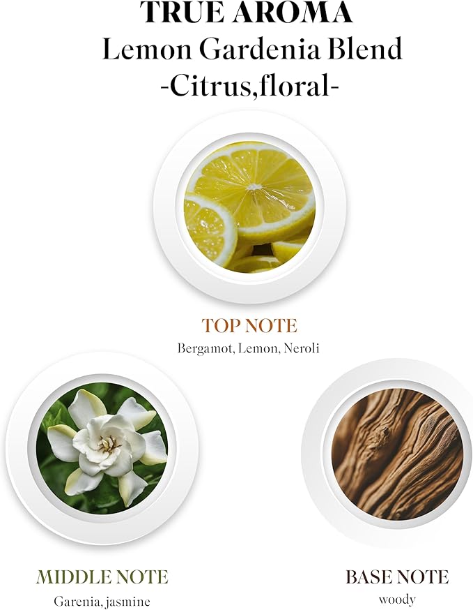 Lemon Gardenia Essential Oil | Lemon Gardenia Essential Oils for Aroma Diffusers | Lemon Essential Oil for Diffuser | Aromatherapy Essential Oils | Essential Oil Blends - 10 ML