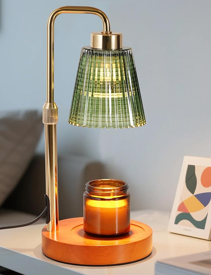 Candle Warmer Lamp with Timer Dimmable, Birthday Gifts for Women Mom, House Warming Gifts New Home Decor, Wax Melt Warmer for Jar Candles with 2 Bulbs