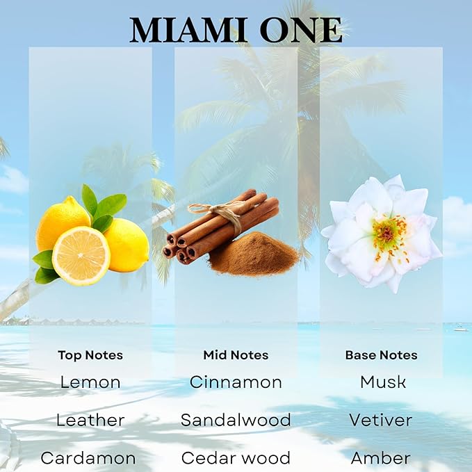 Scentia Miami One Hotel Diffuser Oil Inspired by The 1 Hotel Miami Beach- 50 ml 1.69 fl oz - Essential Oil Blend Sandalwood, Cedar & Lemon Notes for Aromatherapy Diffusers Humidifiers