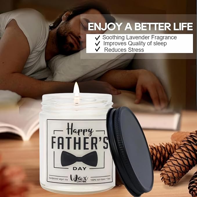 Fathers Day Gifts from Daughter & Son, Mens Gifts, Father’s Day Gifts. Funny Dad Birthday Gifts, Unique Birthday Gifts for Men, Gifts for Dad, 9oz Scented Candles, Vanilla Soy Candle