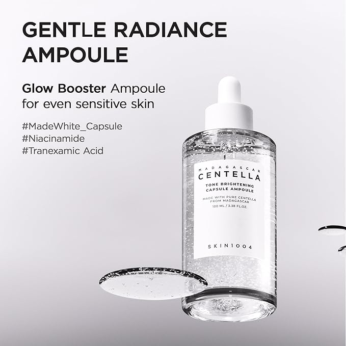 SKIN1004 Tone Balancing Capsule Ampoule, Valentine Gifts, Niacinamide Serum for Face, Korean Hydrating Facial Serum for Dark Spot & Skin Tone with Tranexamic Acid, Korean Skin Care, 3.38 fl.oz / 100ml