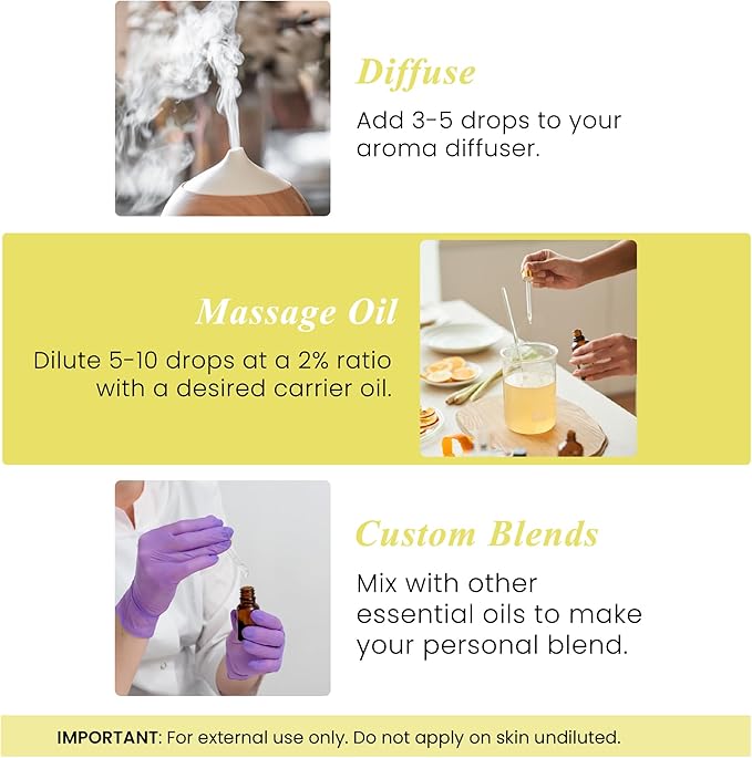 Handcraft Blends Organic Lemon Essential Oil – 1 Fl Oz – 100% Pure and Natural – Premium Grade Essential Oil for Diffuser and Aromatherapy