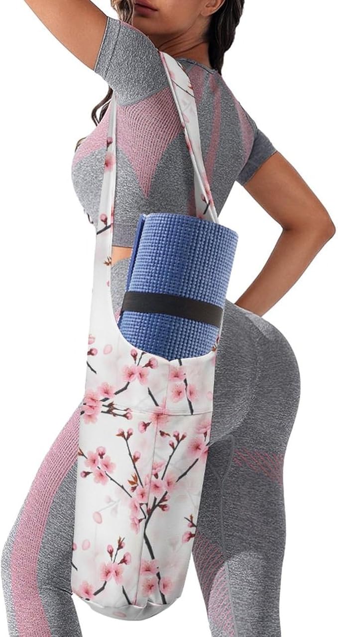 Meaudiwes Large Yoga Mat Bag Fit Most Size for Ladies Yoga Mats Carrier Bags Multi-Functional Exercise Mat Holder Storage Bag