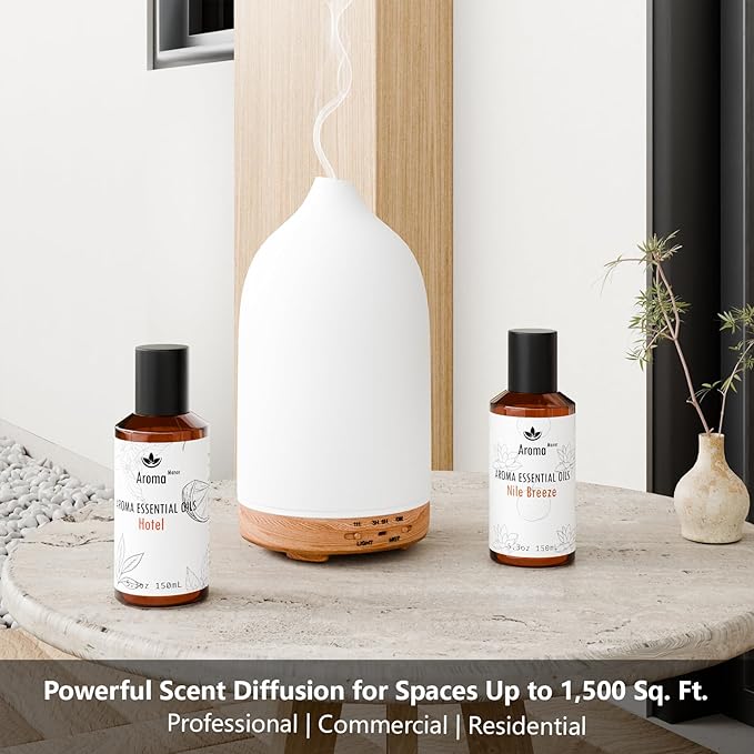 Hotel Scent Diffuser - Everyday Essential Oils for Scent Diffuser - Lemon, Lime,Citron, Guaiac Wood, Tea Leaves - Home Luxury Scents Aroma Fragrance for Home, Office
