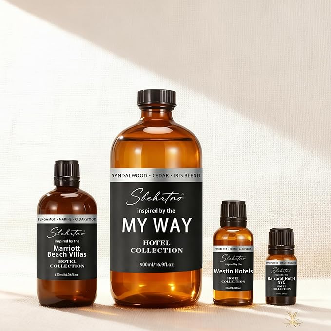 Hotel Diffuser Oil Gift Set - 10 ml, 0.34 fl oz Hotel Collection Diffuser Oil - Inspired by Ritz Carlton,My Way,Baccarat NYC,Westin,and Other Hotel Fragrance Oil (Hotel Fragrance Set 10ml*6)