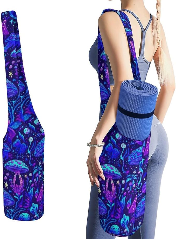 Meaudiwes Large Yoga Mat Bag Fit Most Size for Ladies Yoga Mats Carrier Bags Multi-Functional Exercise Mat Holder Storage Bag
