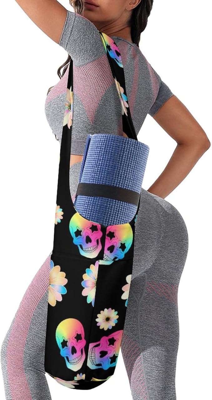 Meaudiwes Large Size Yoga Mat Bag with Long Strap, Yoga Mats Carrier Storage Bag, Exercise Mat Holder Accessories
