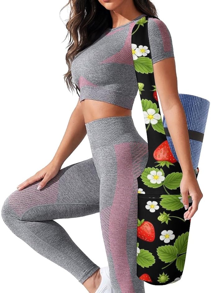 Meaudiwes Large Yoga Mat Bag Fit Most Size for Ladies Yoga Mats Carrier Bags Multi-Functional Exercise Mat Holder Storage Bag