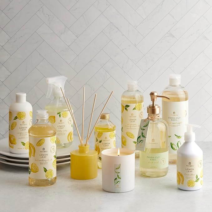 Thymes Countertop Spray - Counter Cleaner Spray - Household Cleaning Supplies (Lemon Leaf, 16.5 fl oz)
