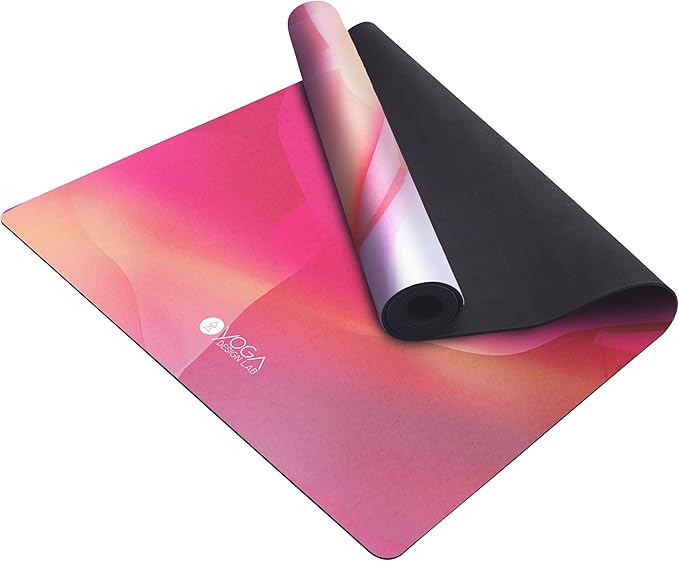 YOGA DESIGN LAB | The Combo Yoga Mat | 2-in-1 Mat+Towel | Eco Luxury | Ideal for Hot Yoga, Power, Bikram, Ashtanga, Sweat | Studio Quality | Includes Carrying Strap!