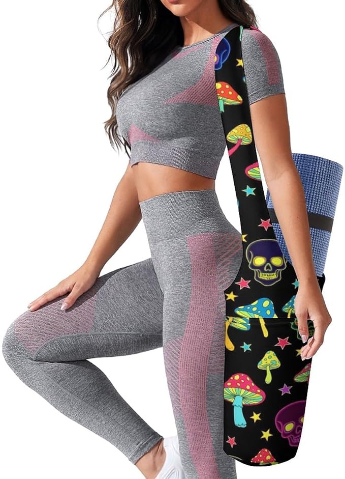 Meaudiwes Large Yoga Mat Bag Fit Most Size for Ladies Yoga Mats Carrier Bags Multi-Functional Exercise Mat Holder Storage Bag