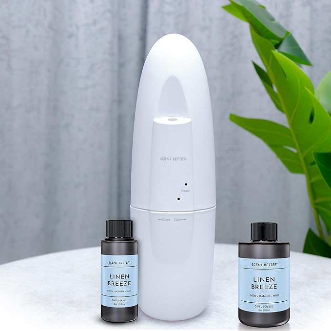 Scent Better Linen Breeze Aroma Essential Oil Blend: an Aromatherapy Blend of Linen, Jasmine, and Musk for Ultrasonic Diffusers & Nebulizers (2 Fl Oz, 60 mL)