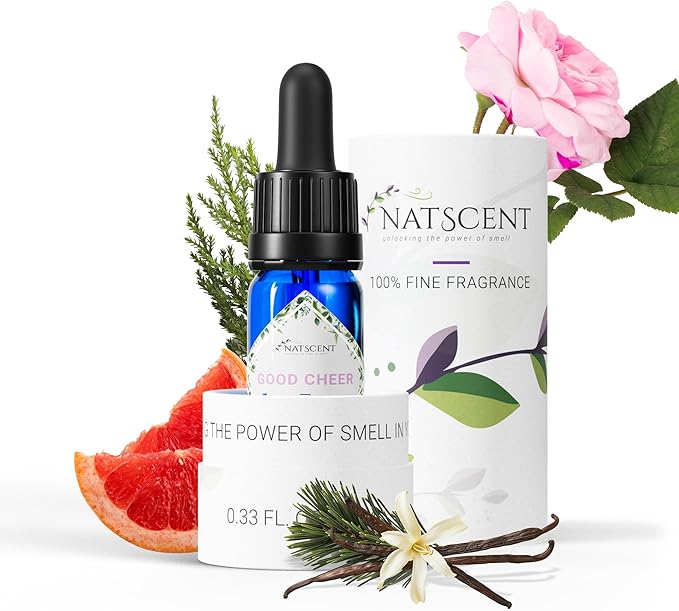 Good Cheer Essential Oils for Diffusers for Home, Nature-derived Essential Oil, Long-Lasting & Family-Friendly Diffuser Oils Scents, IFRA Certified, Cold Air & Ultrasonic - 0.33 oz