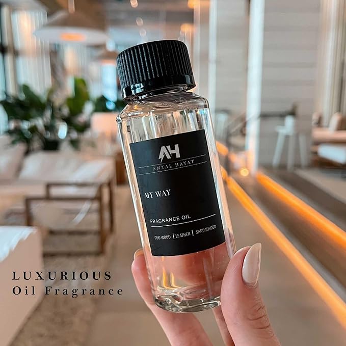 My Way Essential Oil Scent 50ml - Antal Hayat Diffuser Oil - Home Luxury Scents - Lemon, Comforting Sandalwood, Warm Cedarwood & Pretty Iris - Diffuser Oil Blends for Aromatherapy