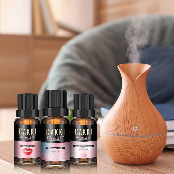 Essential Oils Set for Diffusers for Home, CAKKI Fragrance Oils Gift Set, 6X10ml Pure Aromatherapy Oils,with Pure Seduction, Love Spell,Coconut Passion, Aqua Kiss, for Candles Making
