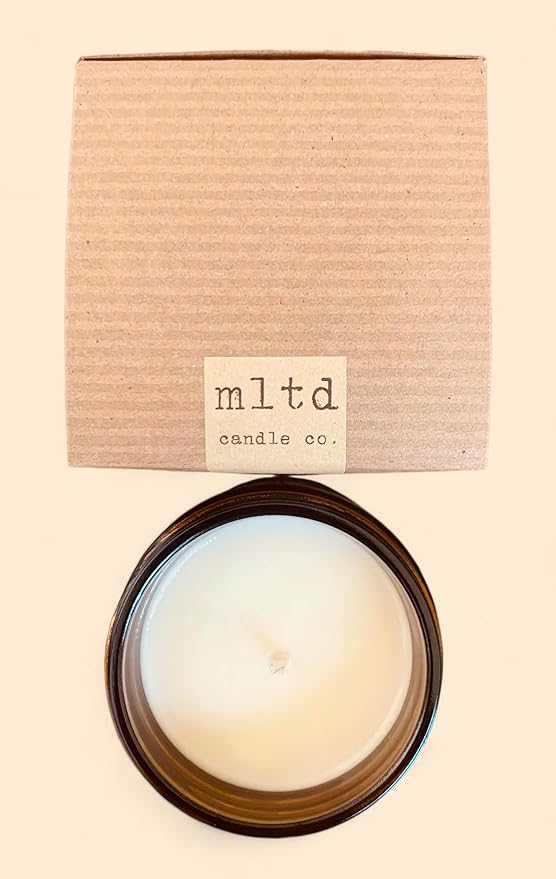 Orange + Clove Soy Candle | 8 oz. | 40 Hour Burn Time | Orange, Cinnamon, Clove Scented | Non-Toxic, Phthalate-Free, Dye-Free | Hand-Poured | Amber Jar | Cotton Wick | Made in The USA