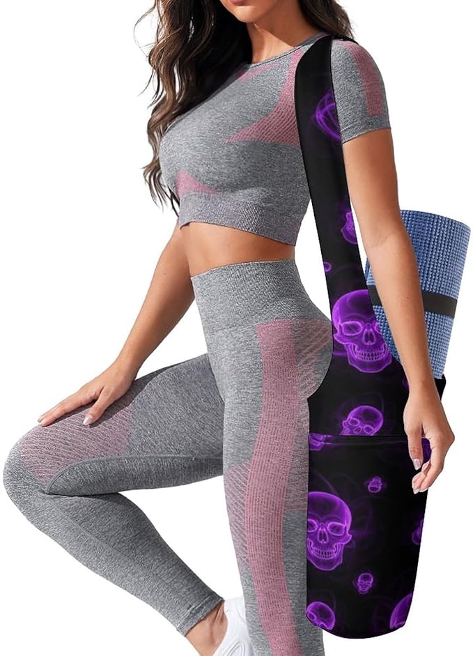 Aiyoolee Yoga Mat Bags, Large Tote Yoga Mat Carrier Holder with Water Bottle Pocket, Adjustable Shoulder Strap Storage Bag