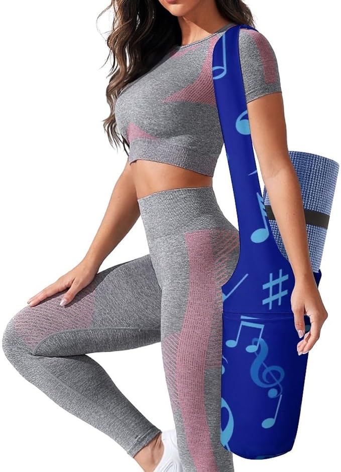 Meaudiwes Large Size Yoga Mat Bag with Long Strap, Yoga Mats Carrier Storage Bag, Exercise Mat Holder Accessories