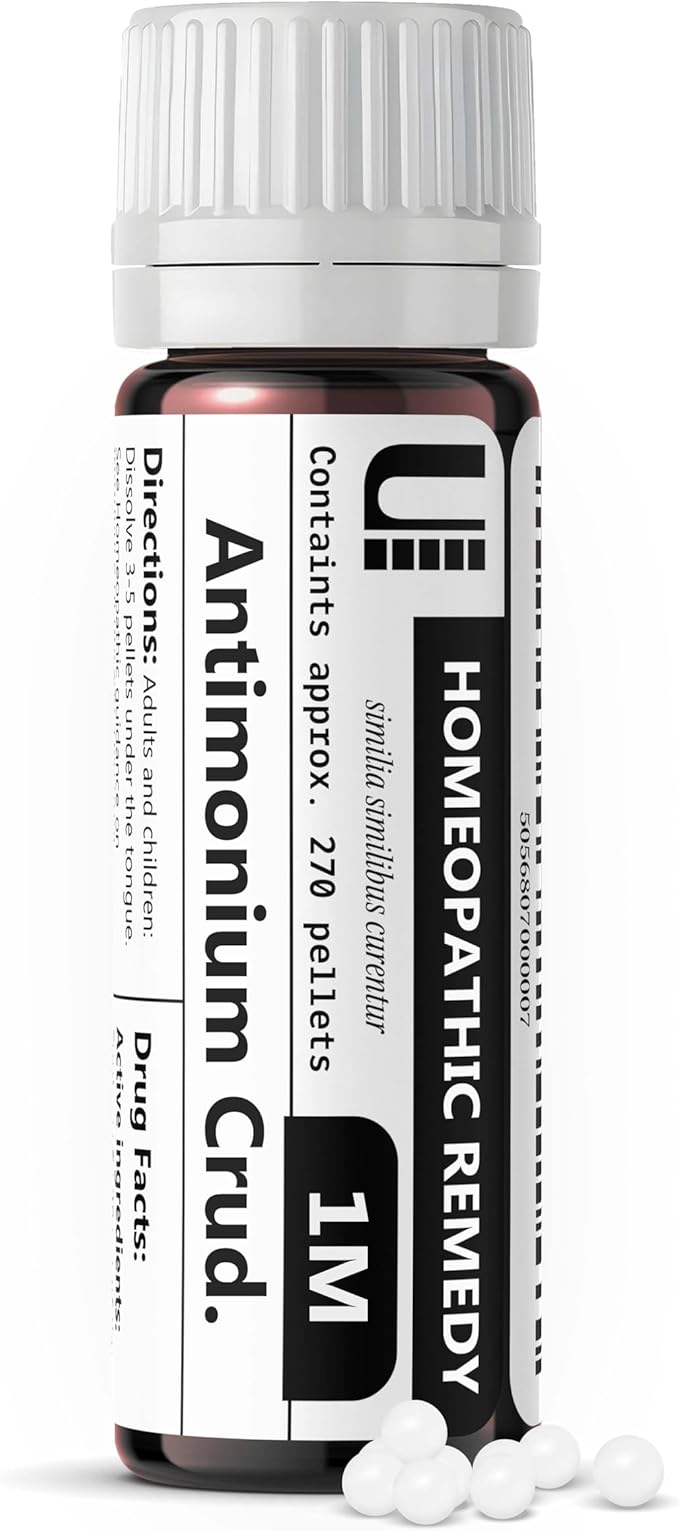 Antimonium Crudum 1M Homeopathic Remedy, 270 Pellets