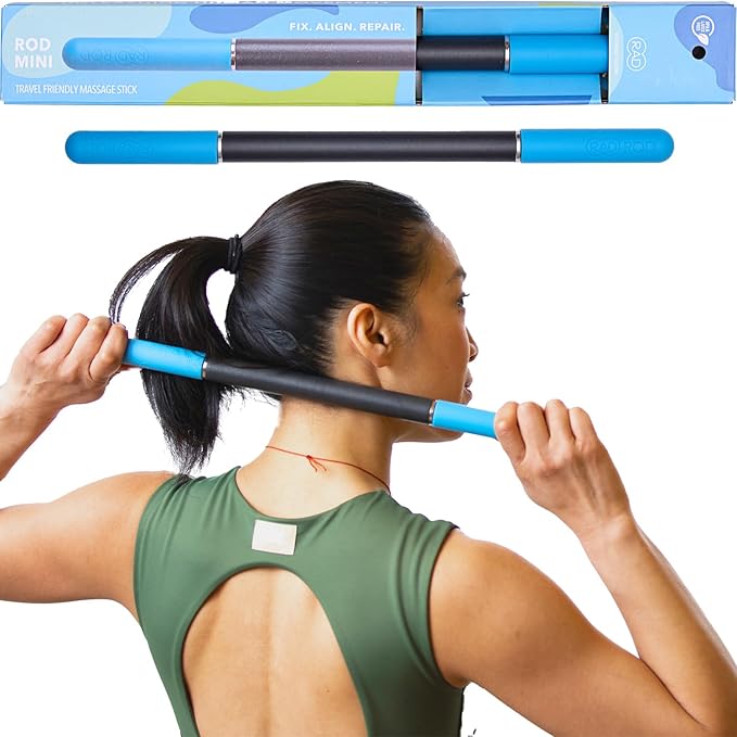RAD Rod Mini – 16in Compact Deep Tissue Massage Roller Stick – Travel-Ready Myofascial Release Tool for Legs, Back, Neck, Arms & Shoulders – Muscle Roller for Mobility & Recovery