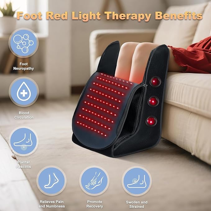 Red-Light-Therapy-Feet-Legs,2026 Upgraded4 Therapy Modes,5-Level Intensity,10–90 Min Timer,Relieves Foot,Legs and Ankle Pain(13.8 * 11 * 18.1IN)