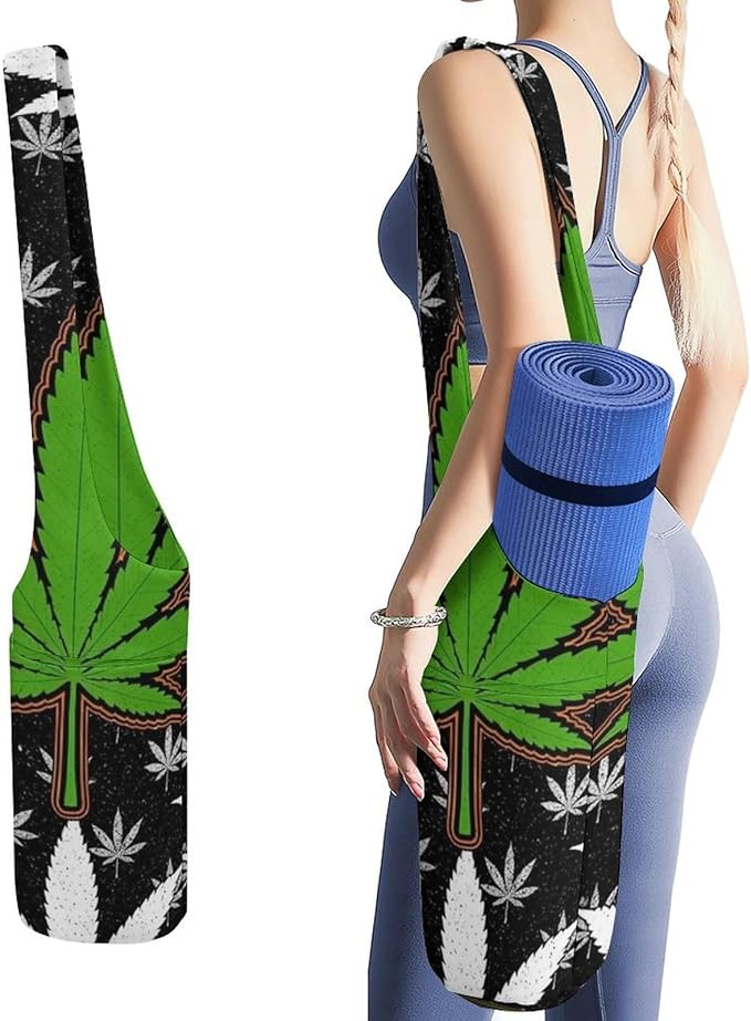 Aiyoolee Yoga Mat Bags, Large Tote Yoga Mat Carrier Holder with Water Bottle Pocket, Adjustable Shoulder Strap Storage Bag