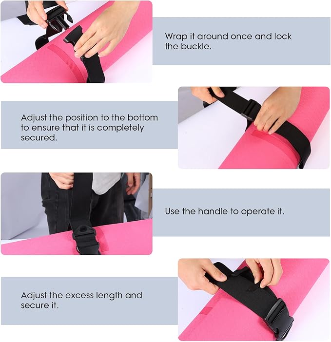 Multifunctional Floating Mat Straps with Quick Release Buckles, Suitable for Baby Pads, Yoga, and Water Activities, Reusable Fastening Strap with Pull Handle Design - 3pack