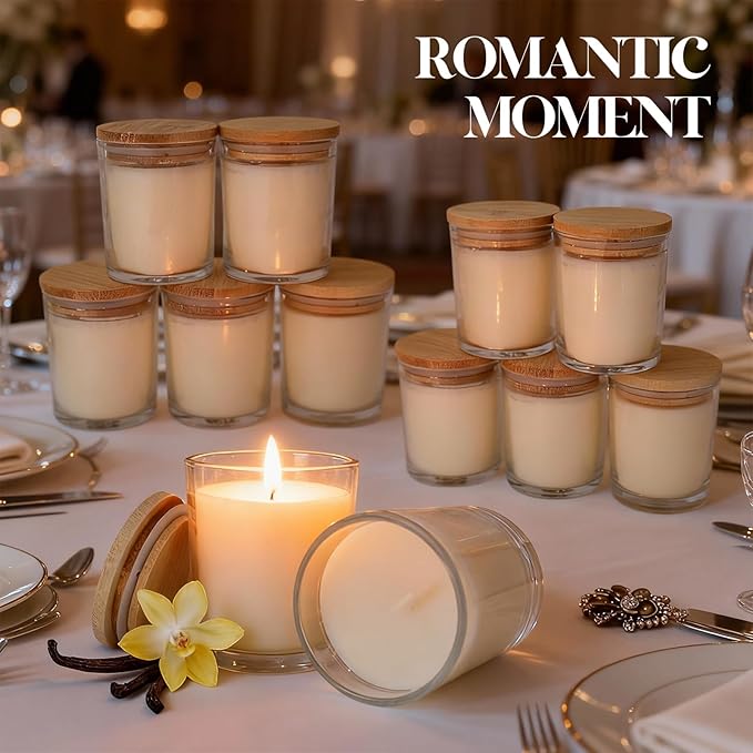 2 PCS 6oz Vanilla Scented Candles, Creamy Soy Wax Candle Gift Set | Warm & Cozy Home Fragrance, Perfect for Anniversary, Housewarming, Thank You Gifts
