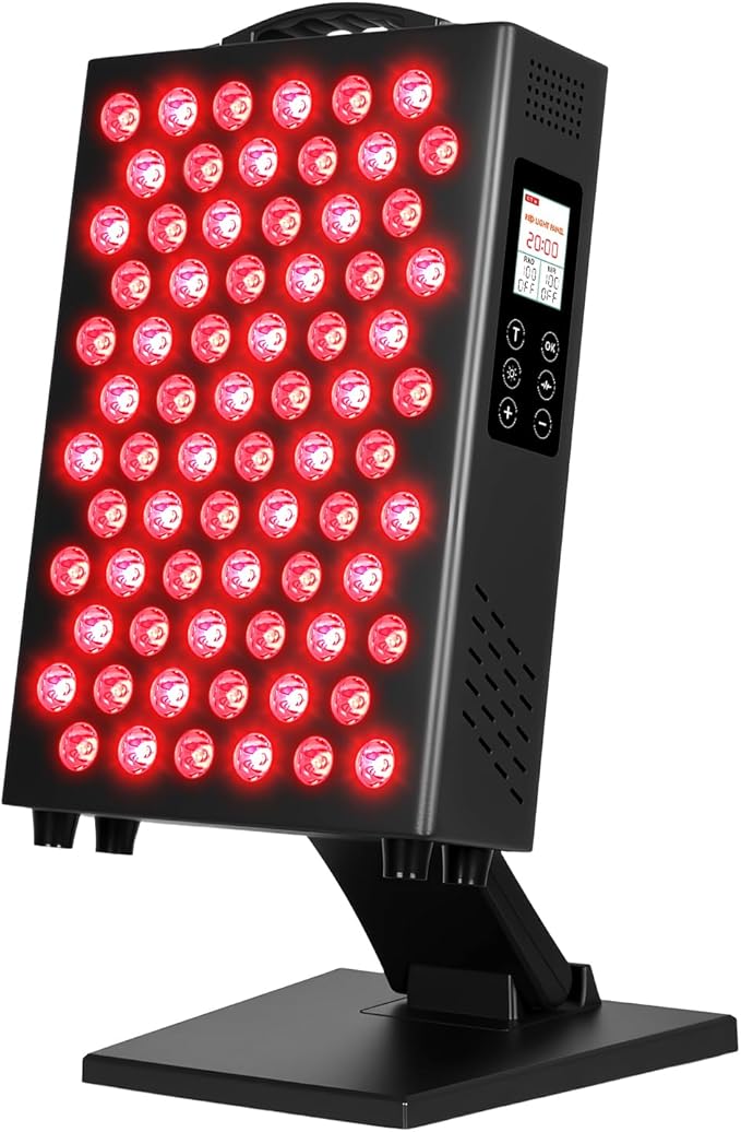 Red Light Therapy for Body and Face, 660nm 850nm Infrared Red Light Therapy Panel, 72 Dual Chip LEDs Device for Skin Care, Better Sleep & Recovery
