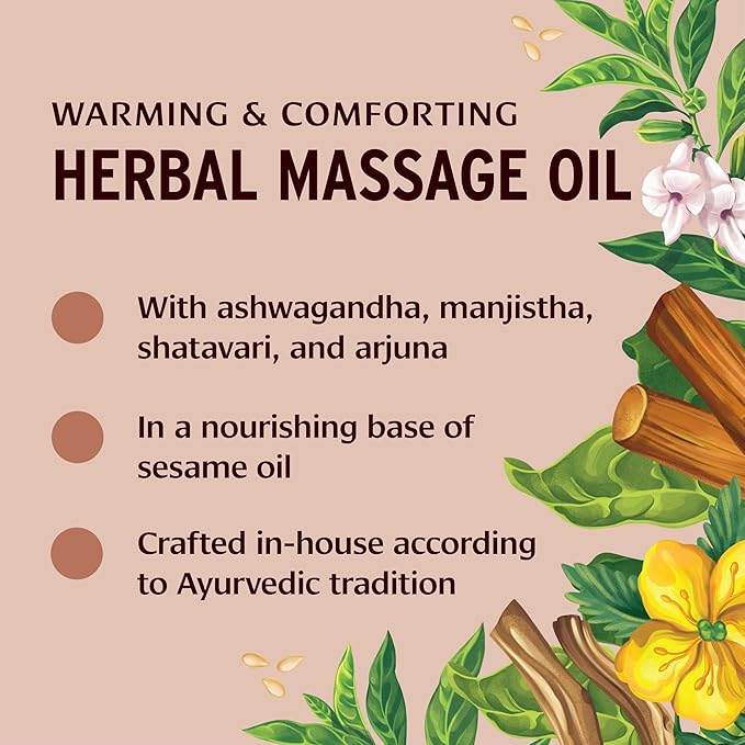 Banyan Botanicals Mahanarayan Oil – 99% Organic Ayurvedic Massage Oil – Penetrating Herbal Oil Used to Warm, Comfort, and Soothe Joints and Muscles – 8 oz. – Non GMO Sustainably Sourced Abhyanga Oil