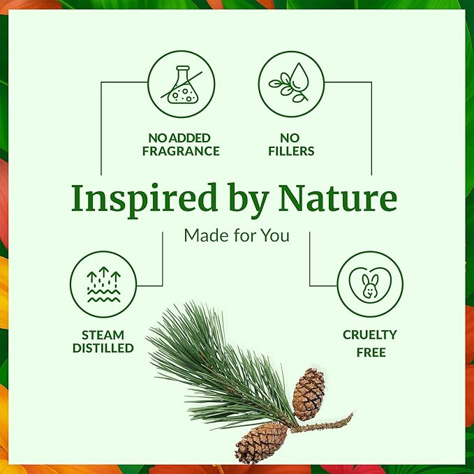 SVA Pine Needle Essential Oil – 4 Fl Oz – 100% Natural Pine Needle Oil - for Diffuser, Hair Care, Face, Skin Care, Aromatherapy, Scalp and Body Massage, Soap and Candle Making – with Dropper