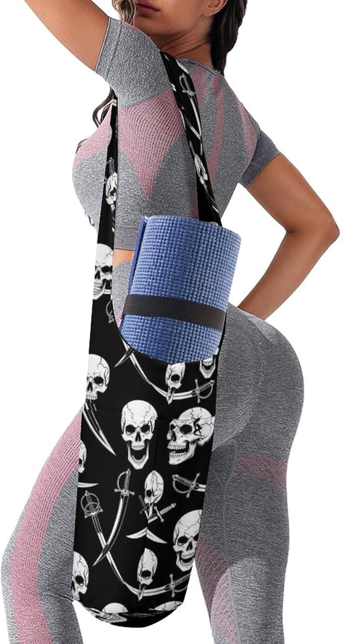 Meaudiwes Large Size Yoga Mat Bag with Long Strap, Yoga Mats Carrier Storage Bag, Exercise Mat Holder Accessories