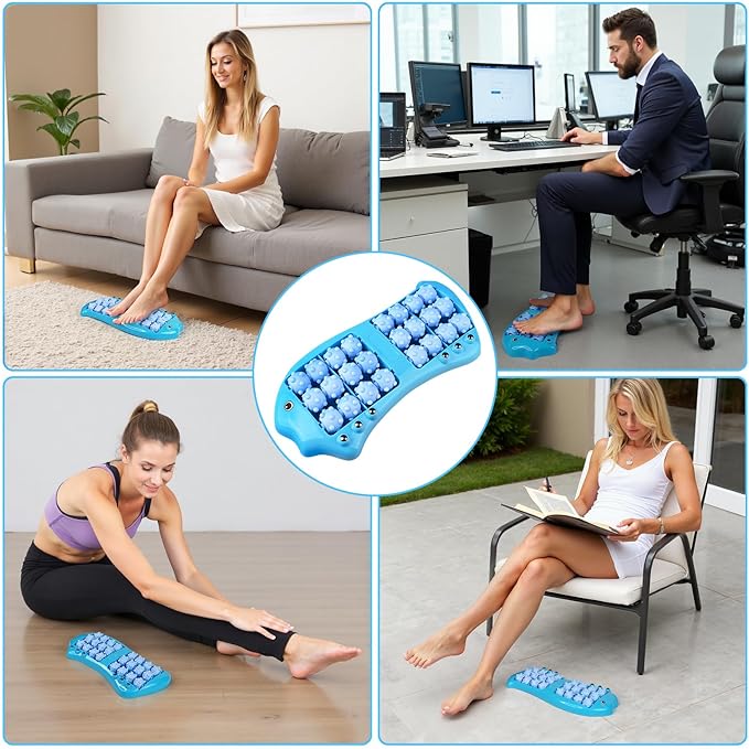 Dual Foot Massager Roller (Blue)