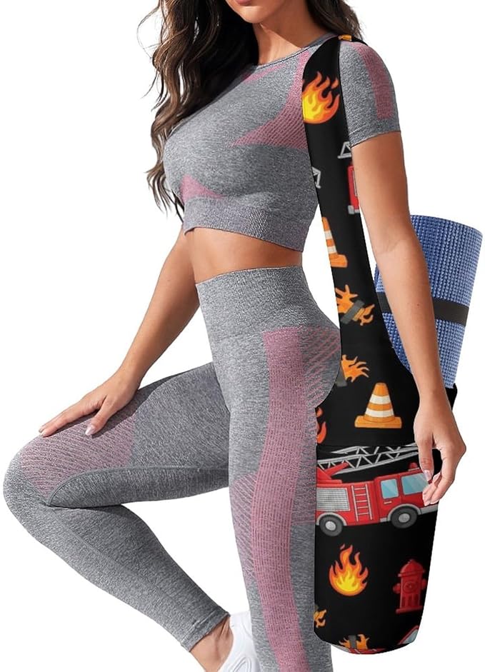 Aiyoolee Women's Portable Yoga Mat Bag Single Shoulder Carrier with Pocket for Gym Yoga Workout Travel