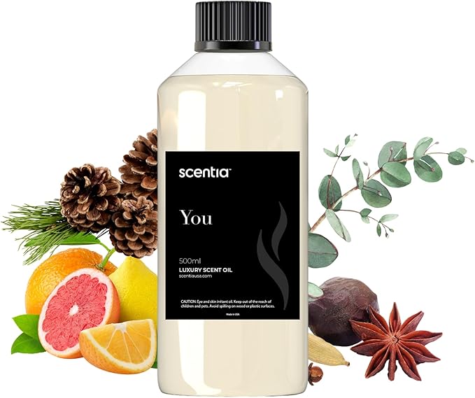 Fierce-Inspired Diffuser Oil - Scentia You Fragrance Oil Perfume Dupe - 500mL, 16.7 Fl oz Aromatherapy Diﬀusers and Humidifiers - A & F Inspired Natural Essential Scented Oil, Thanksgiving Gift