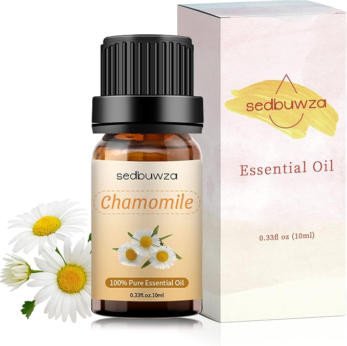Sedbuwza Chamomile Essential Oil, Pure Organic Chamomile Fragrance Oil for Diffuser, Humidifier, Soap, Candle, Perfume