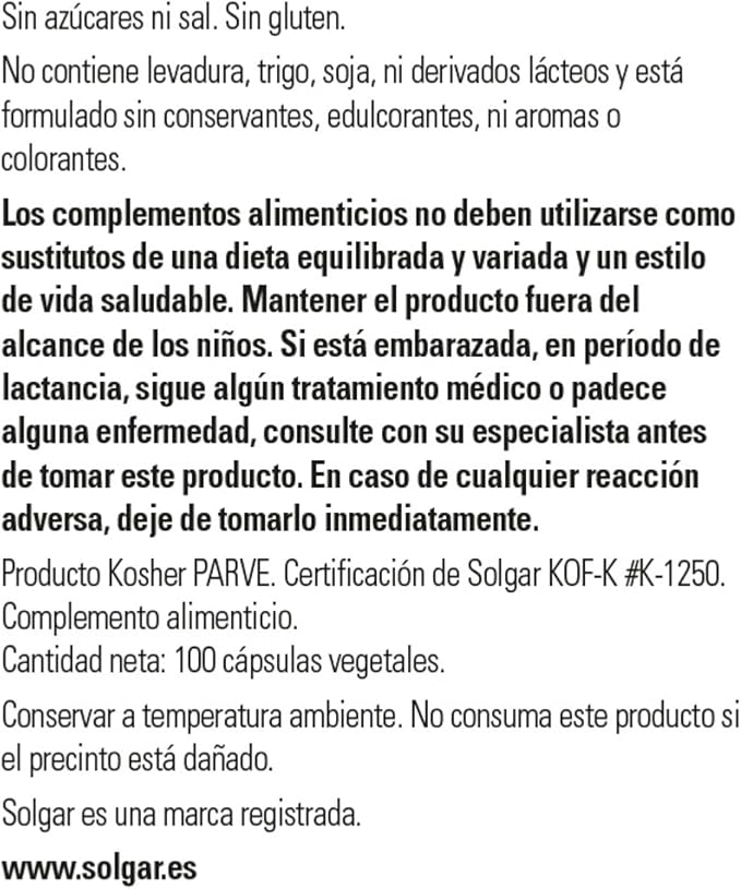 Solgar Vitamin C 500 mg, 100 Vegetable Capsules - Antioxidant & Immune Support - Overall Health - Supports Healthy Skin & Joints - Non GMO, Vegan, Gluten Free, Kosher - 100 Servings