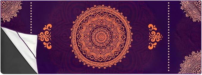Heathyoga Non Slip Hot Yoga Towel, 100% Microfiber Non Slip Yoga Mat Towel for Hot Yoga, Pilates and Fitness, Exclusive Corner Pockets Design + Free Spray Bottle