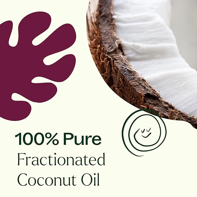 Plant Therapy Fractionated Coconut Oil for Skin, Hair, Body, Diluted Essential Oils, 100% Pure, Natural Moisturizer, Massage & Aromatherapy Liquid Carrier Oil 4 oz