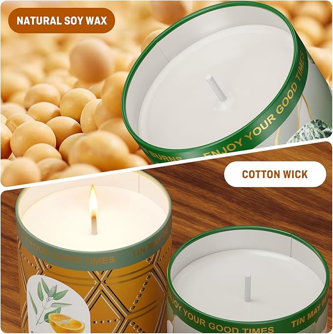 3-Pack Aromatherapy Candle Set - Scented Candles | 4.5oz × 3 | 75+ Hour Total Burn | Natural Soy Candles for Home, Gifts & Christmas