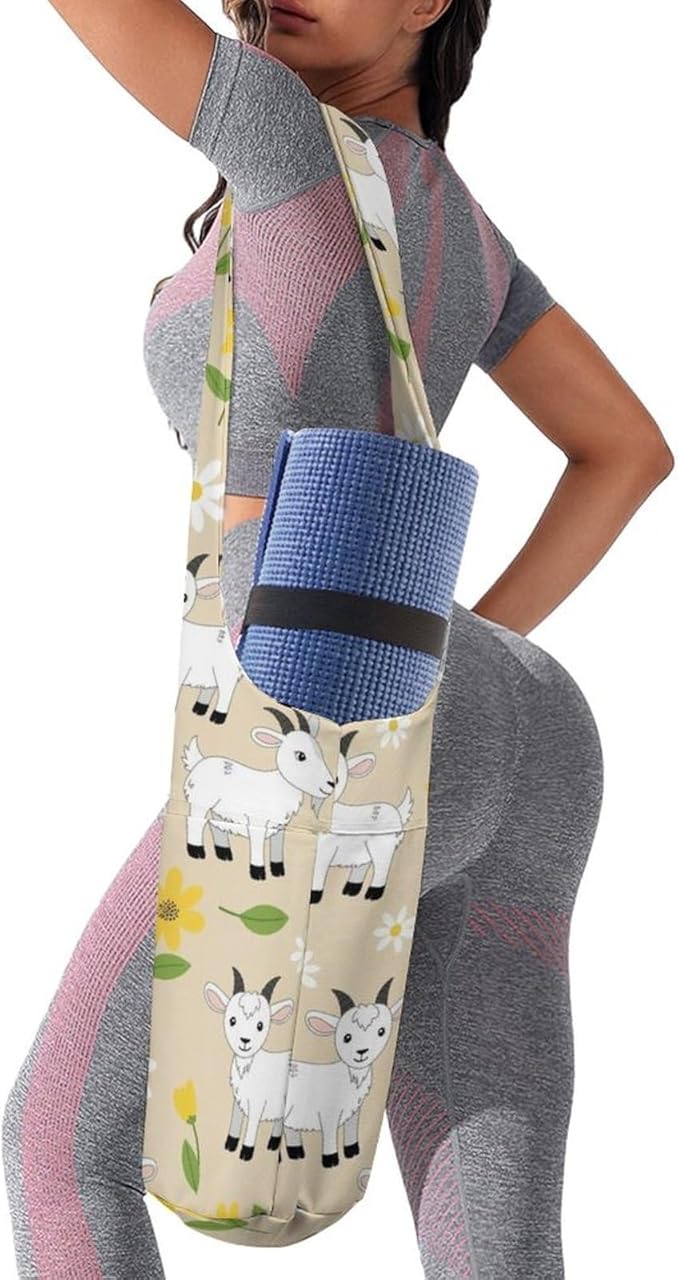 Meaudiwes Stylish Yoga Mat Bags Sports Yoga Totes Fits Most Size Mats Exercise Mat Carrier Storage Bag Yoga Gifts for Women