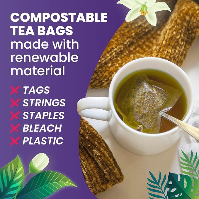 Cederberg Tea Company Organic Moringa Tea — 30 Tea Bags | Organic Herbal Tea From Single Origin | Eco-Friendly Tea Bags | Non-GMO Caffeine Free Tea With Zero Sugar